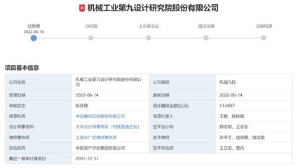 機械九院擬IPO 研發投入過億，科研技術人員占比近七成，信息技術咨詢服務成核心增長引擎